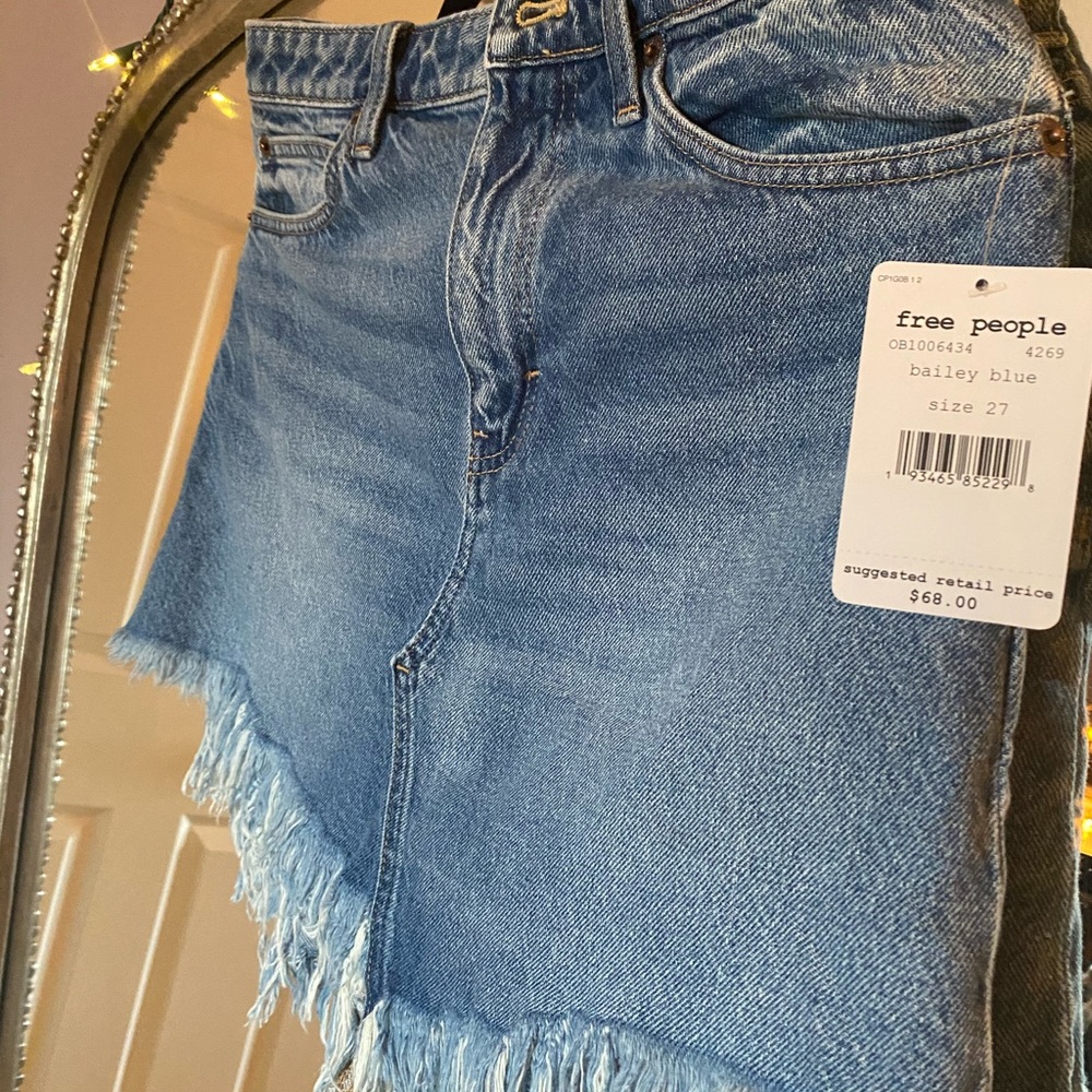 NWT Free People denim skirt